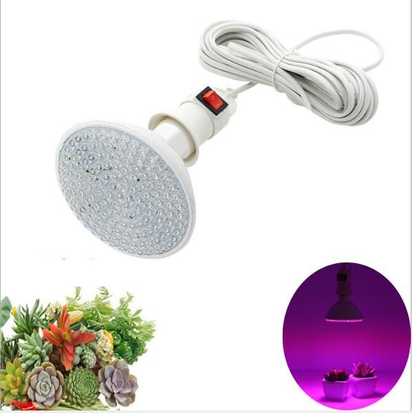 220V Phytolamp E27 LED Bulbs Grow lights light for Plant Growth Full spectrum Growing Bulb with 4M 8M Wire Switch EU Plug in Indoor Flower S