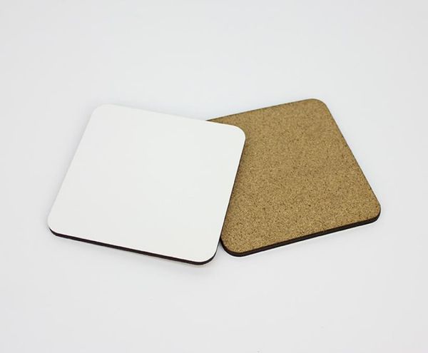 95*95mm Sublimation Coaster 4mm Thick MDF Wooden DIY Gift Cup Mat Customized Desk Decoration Cup Pad for Coffee Mug Water Bottle SN3592