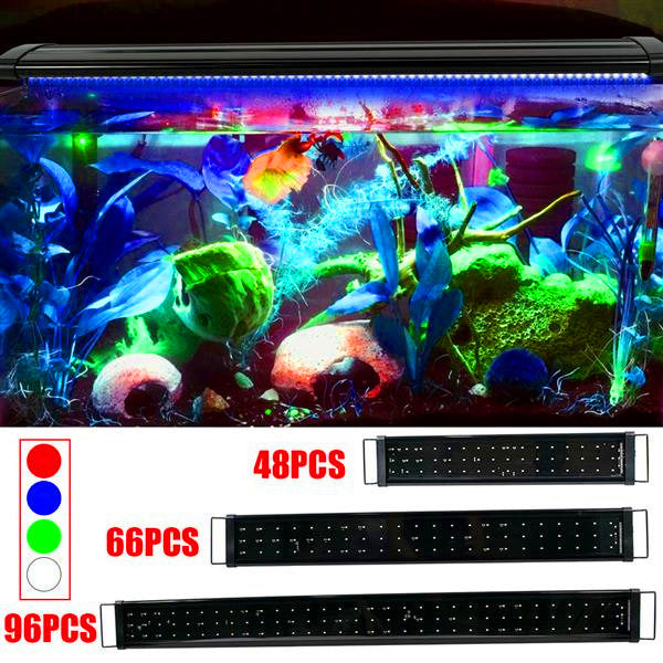 Newest Design Light 18W 66LED Full Spectrum Sea Coral Lamp 35.43inch Black US Standard ZC001224 (Suitable For 35.43-43.3inch Long Aquarium)