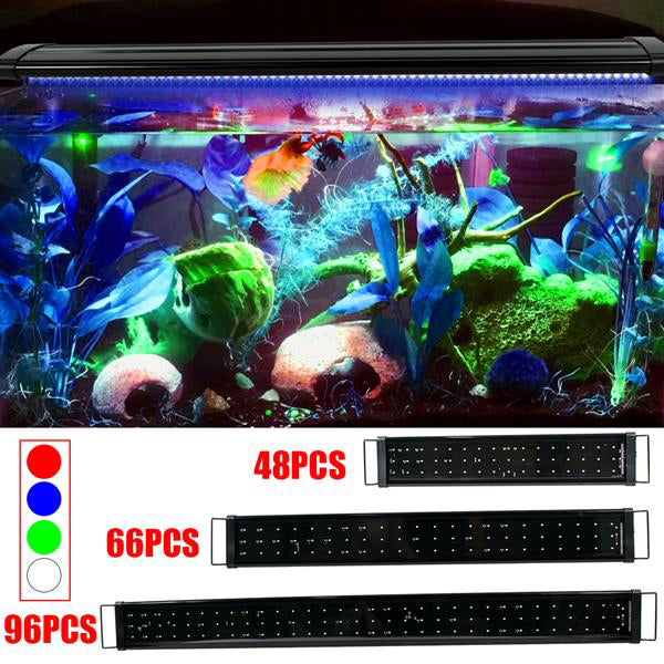 Best 18W 66LED Full Spectrum Sea Coral Lamp 35.43inch Black US Standard ZC001224 (Suitable For 35.43-43.3inch Long Aquarium)
