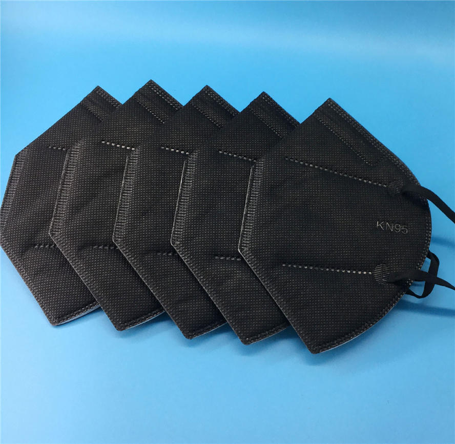 black kn95 mask face mask disposable mask KN95 Non-woven Dustproof Windproof Respirator Fabric Protective mouth Masks for men women