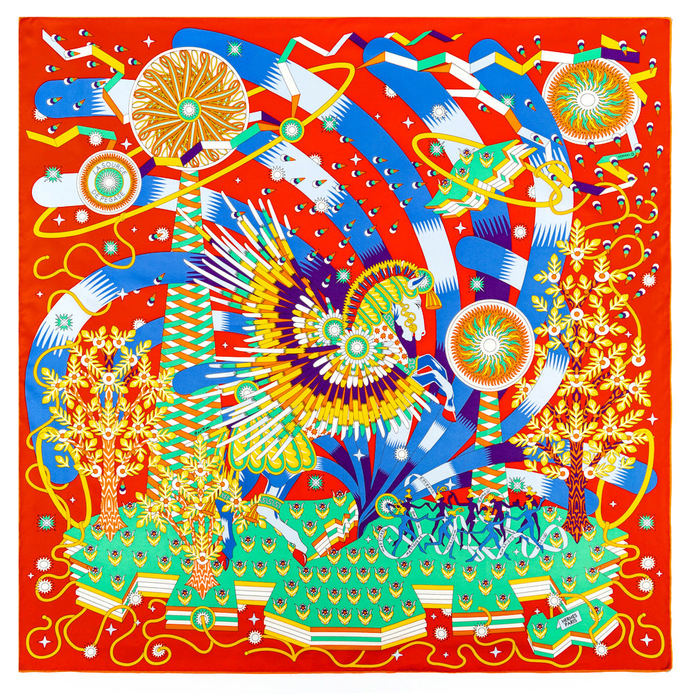 Hand Rolled Edge silk Scarf Women Handmade Vintage Head Scarf For Women Hijab Shawl Foulard Scarves Wraps For Ladies Curling Belt Neck Decoration