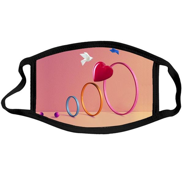 Women Face Mask Anti-dust Cotton Masks Washable Reusable Mouth Cover Valentines Day