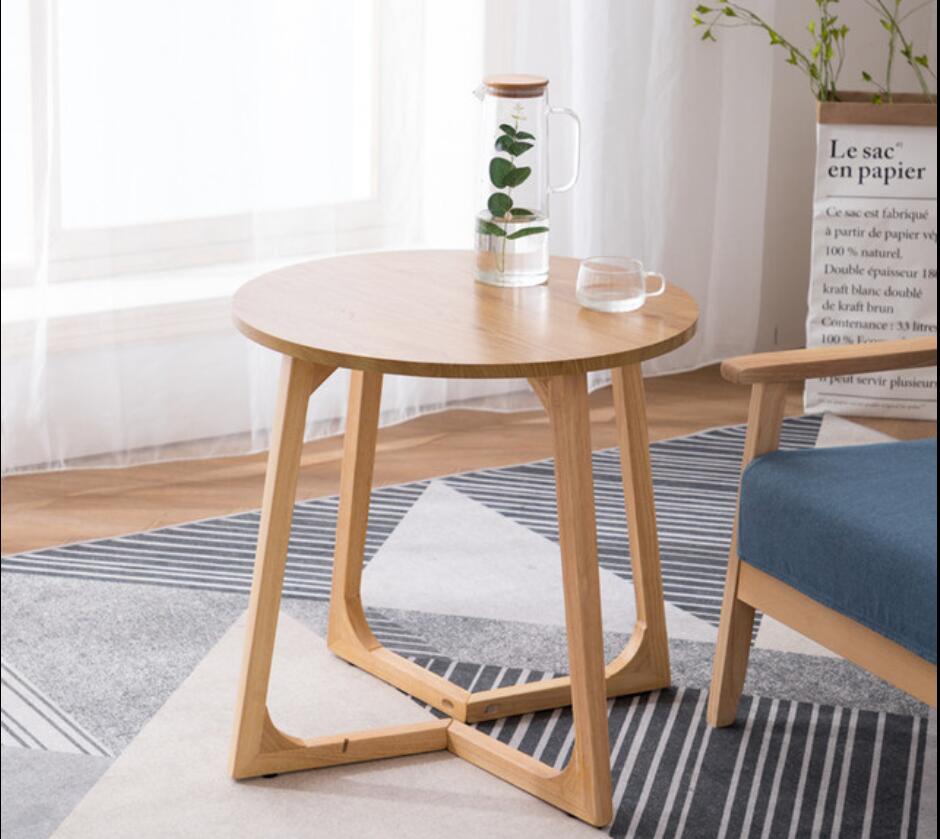 Modern simple round wooden tea table Living Room Furniture hotel dining coffee tables