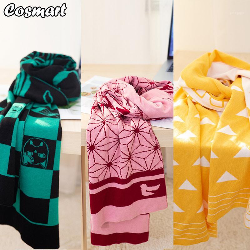 Scarves Anime Demon Slayer Kimetsu No Yaiba Tanjirou Nezuko Zenitsu Plus Length Keep Warm Cosplay Scarf Winter Neckerchief 200cm*25cm I1