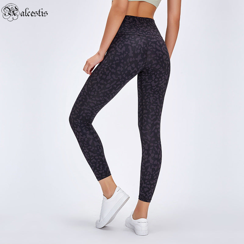 Solid Color Women yoga pants High Waist Sports Gym Wear Leggings Fitness Elastic Lady Overall Full Tights Workout