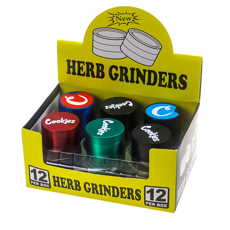 DHL Ship Cookies Grinder California Vape Packaging 4 Layers Zinc Alloy Rainbow Herb Grinders 40*35mm Tobacco Accessories FY2457