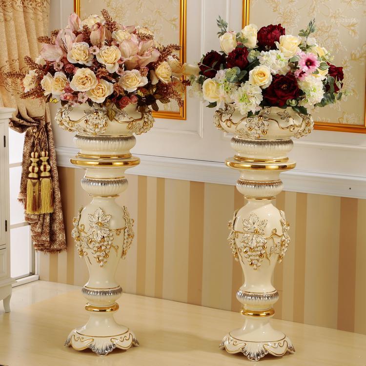 Rome post European high-grade ceramic floor living room decoration vase style French decorative vase1
