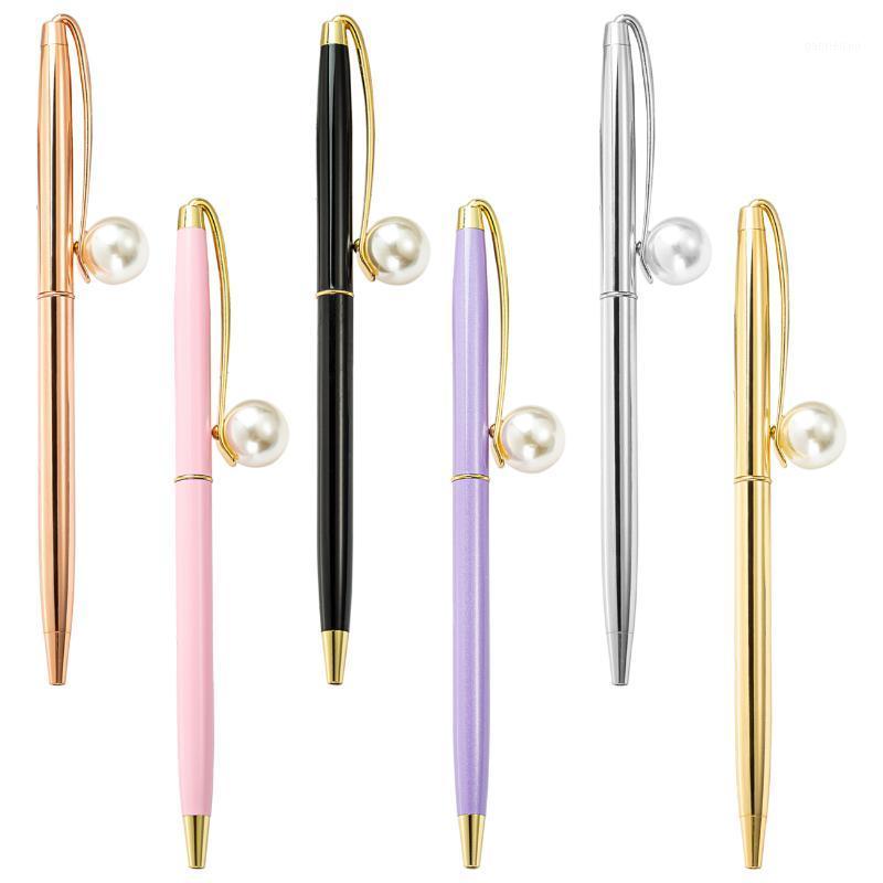20pcs-lot Novelty gift office ball pen promotion Corporate Ball Point Pen Custom logo Mechanism Jewel Pearl Cool Pens1