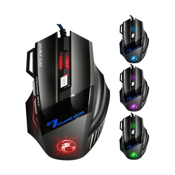 X7 Ergonomic Wired Gaming Mouse 7 Button LED 2400 DPI USB Computer Mouse Gamer Mice X7 Silent Mouse With Backlight For PC