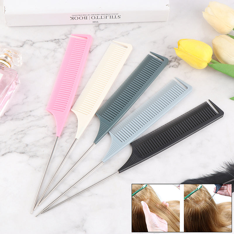 Highlighting Hair Brushes ABS Weaving Styling Foiling Hair Comb for Salon Dyeing Tail Combs Brush Separate Parting