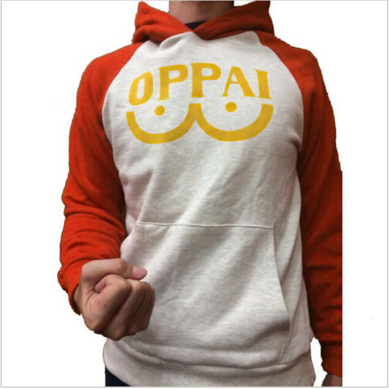 2021 New One Punch Man Hero Saitama Oppai Hoodie Cosplay Costume Jacket Sweatshirts Men Women Hooded Casual Coat Upxz