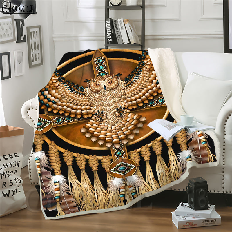 CLOOCL Indians Totem 3D Print Harajuku Air Conditioning Blanket Sofa Teens Bedding Throw Blankets Plush Quilt