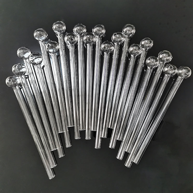 20cm(7.9inch) Lengthen Long Clear Pyrex Glass Oil Burner Pipe Oil Nail Burning Jumbo Concentrate Pipes Thick Transparent Great Smoking Tubes Accesso