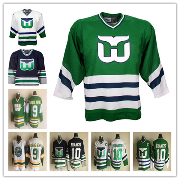 Custom Vintage Hartford Whalers Hockey Jerseys Any Name Any Number 20 Sebastian Aho 2 Glen Wesley 49 Victor Rask 86 Teuvo Teravainen 27 Faulk 74 Sla