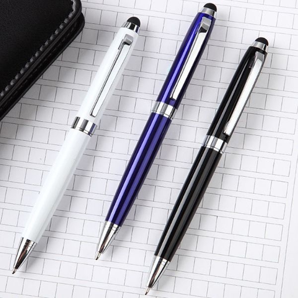 2 in 1 Business metal signature pen Stylus Ballpoint Pens Student Office Writing Supplies