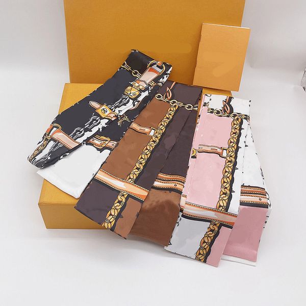 Luxury Designer Silk Satin Hair Bonnets Woman&#039;s Scarf 2022 Fashion L letter copy Handbag Scarves, Neckties Hairs bundles ,100% silks ma