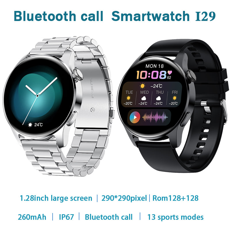 Smartwatch I29 Bluetooth Call Smart Sports Wrist Watch Huawei 1.3inch 290*290 RAM128 ROM128 260mAh IP67 Waterproof Custom Dial 13Sports Modes Fitnes