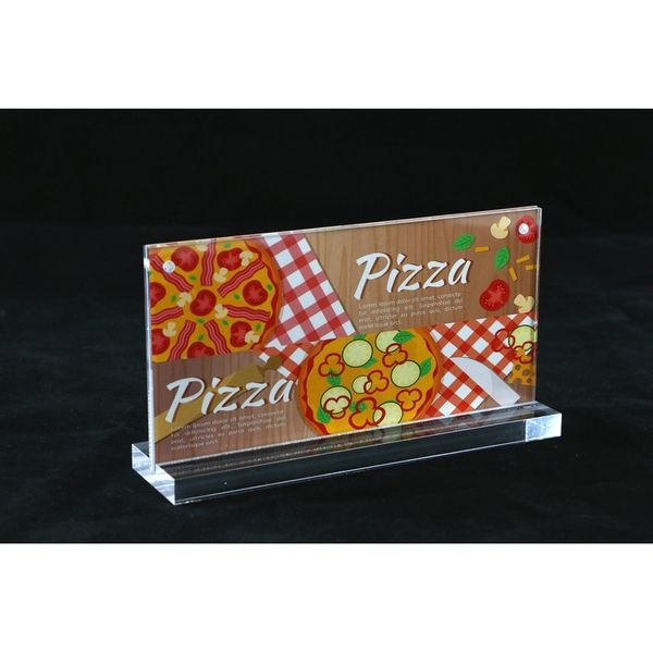 Acrylic Transparent Desk Sign Holder Photo Card Display Table Label Frame Office Club Business Restaurant Menu Stand