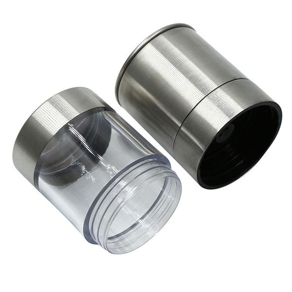 Manual Pepper Mill Salt Shakers One-handed Peppers Grinder Stainless Steel Spice Sauce Grinders Stick Kitchen Tools