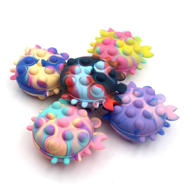 Toys New Fidget Easter Crab Bubble Ball Silicone 3D Decompression Kneading Music Puzzle Toy