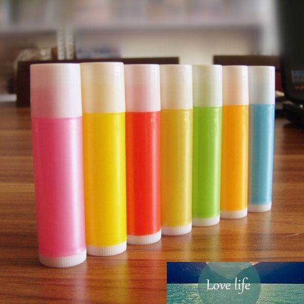 DHL Free 300pcs-lot 5g Candy Coloful Lipstic Lip Balm Tube Empty High Quality Plastic Lipstick Tube Lipstick Gloss Container