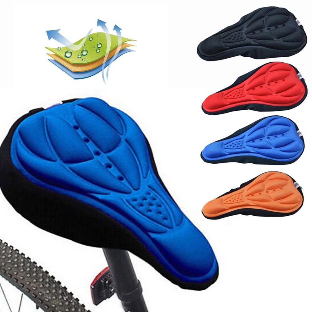 Mountain Bike Cycling Thickened Extra Comfort Ultra Soft Silicone 3D Gel Pad Cushion Cover Bicycle Saddle Seat 4 Colors