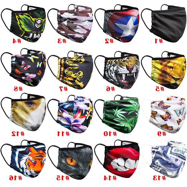 Masks Fashion Dustproof Three-layer Cloth Designs Sunscreen Children Adult Outdoor Play Reusable Face Mask China Wholesale Bwd476
