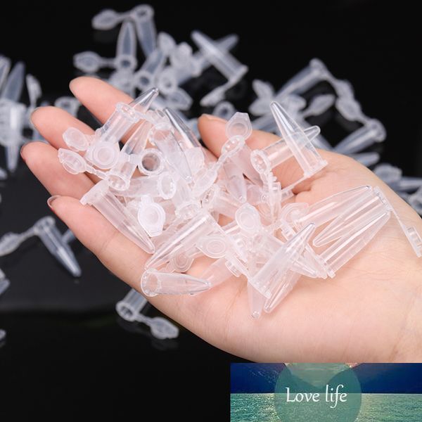 50PCS 0.5ml with Scale Lab Mini Plastic Test Tube Centrifuge Vial Clear Snap Cap Centrifuge Tubes Vial