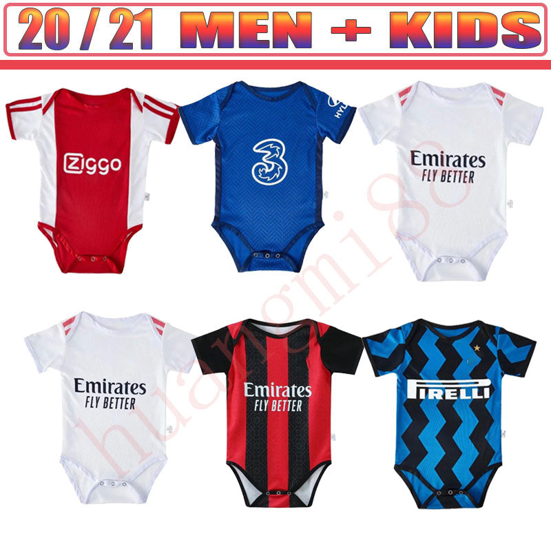 2021 Baby soccer jerseys 6 to 18 months football shirts Ball Infant kits Squad Bodysuit Crawling clothes maillots futbol Top quality