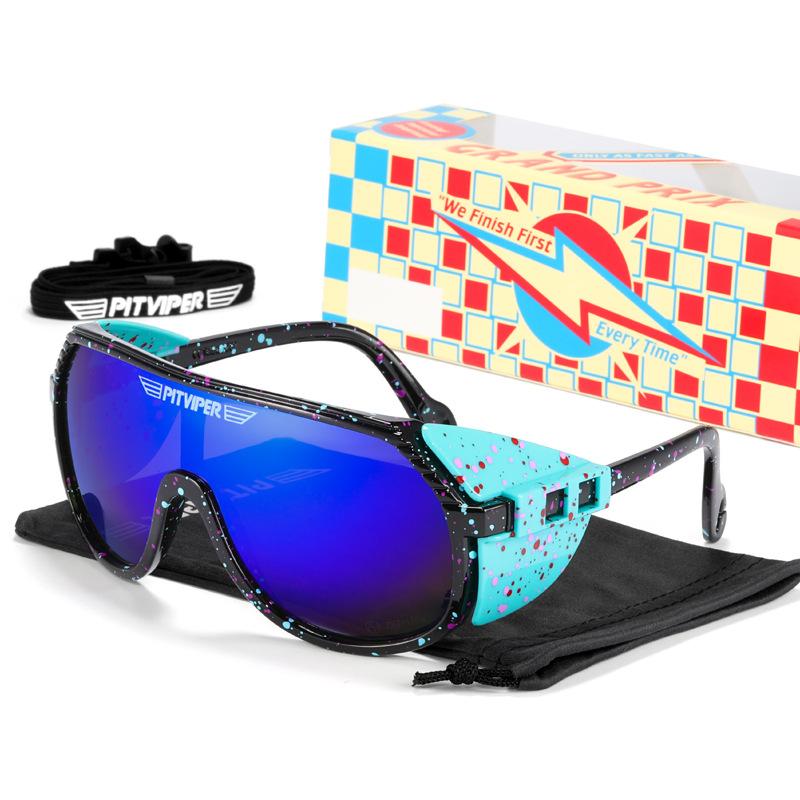Sunglasses 2021 Pit Viper Arrived Mirrored Eyewear Tr90 Frame UV400 Protection Z87+ Lens Safety Goggles 10 COLORS With Case