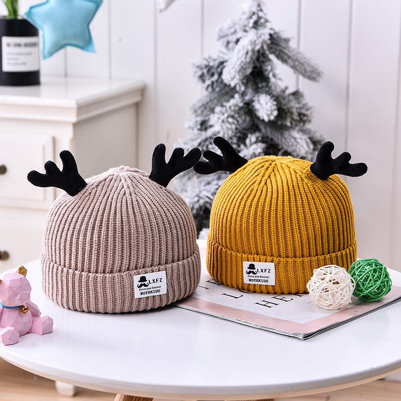 Handmade Cute 0-3 Age Girl and Boy Caps 5 Color Kids Winter Kep Warm Knitting Wool Hats Beanies Hat