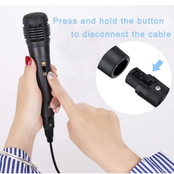 Wired Dynamic Karaoke Microphones, Handheld Wired Uni-Directional Kids Microphone for Singing, Tiny Microphone with 10ft XLR to