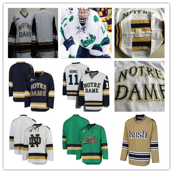 Custom ND College Hockey Jersey Nate Clurman Matt Hellickson Nick Leivermann Spencer Stastney Pierce Crawford Landon Slaggert Ryder Rolston