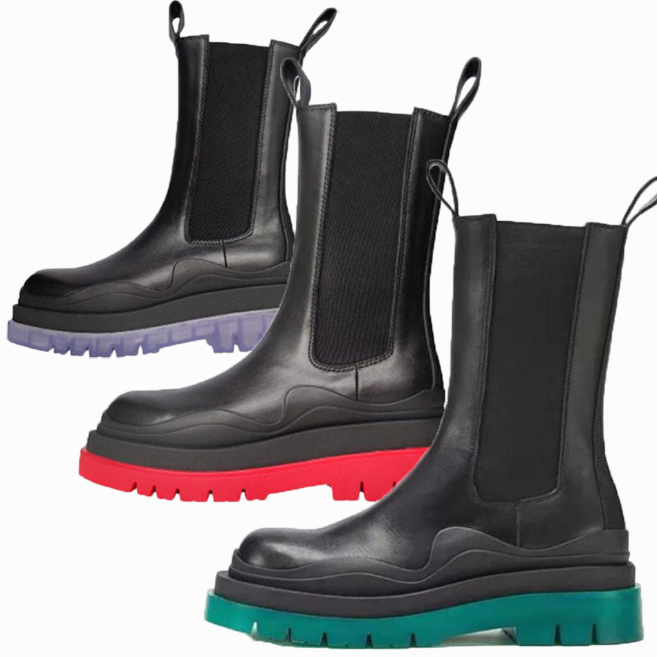 2021 New Man Bottega-boots fashion luxury Mid-Calf booties TIRE BOOTS Man platform chunky boot lady boot luxury designer women boots
