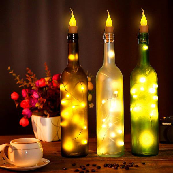 Twinkle Star 10x Warm Wine Bottle Candle Shape String Light 20 LED Night Fairy Lights Lamp free delivery