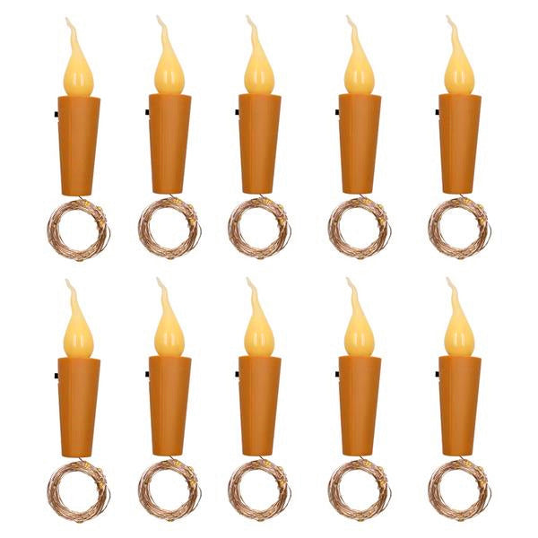 Hot sale 10x Warm Wine Bottle Candle Shape String Light 20 LED Night Fairy Lights Lamp