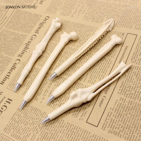 Jonvon Satone 100 Pcs Wholesale Bone Pen Ball Pens Monster Toy Ballpoint Pen Stationery School Supplies Office Accessories Stylo1