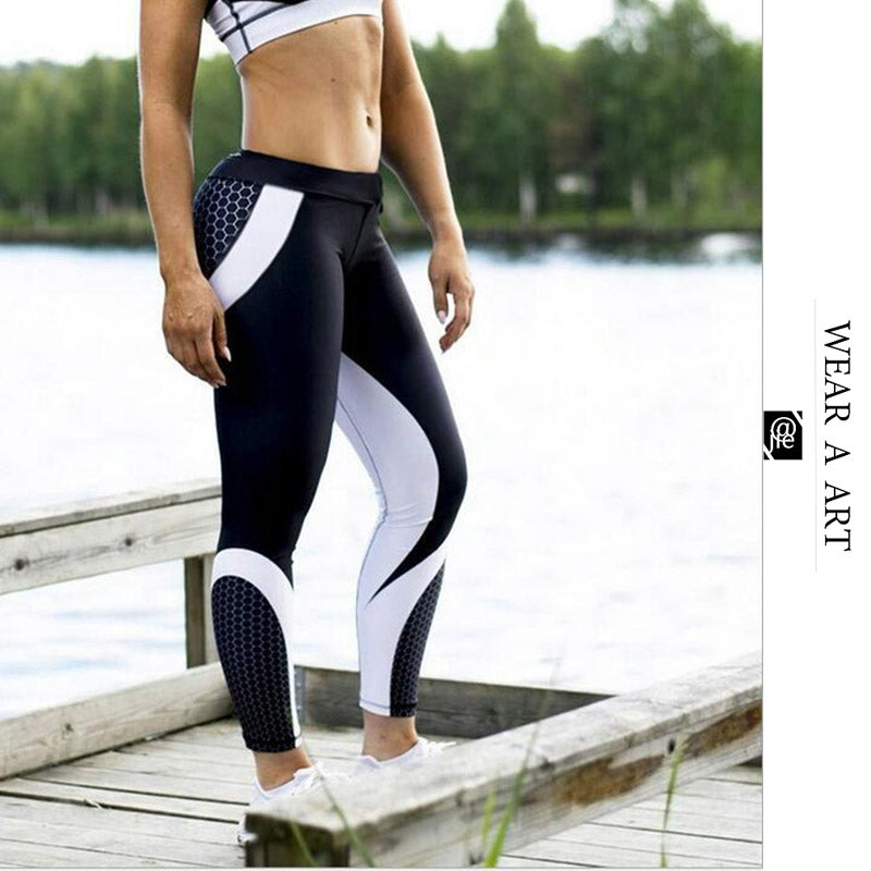 Women White Black Stripe Pant Lady Yoga Legging Womens Trigh Tummy Control Compression Leggings Simple Casual Fashion Trendy New Trouser Hot