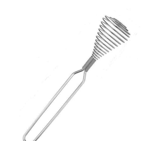 kitchen accessories Egg Beater Spring Coil Wire Whisk Hand Mixer Blender Stainless Steel Egg Tools Handle Stiring Kitchen Tool SN2099