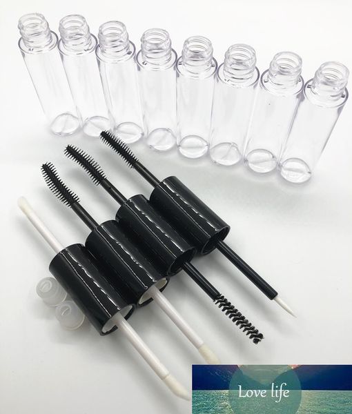 100 pcs double side lip gloss tube packing container 10ml, 2 in 1 empty mascara tube and eyeliner container with fiber