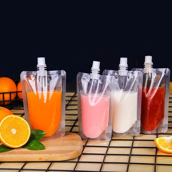 250ml Stand-up Plastic Drink Packaging Bag Spout Pouch for Juice Milk Coffee Beverage Liquid Drink Pouch WB3087