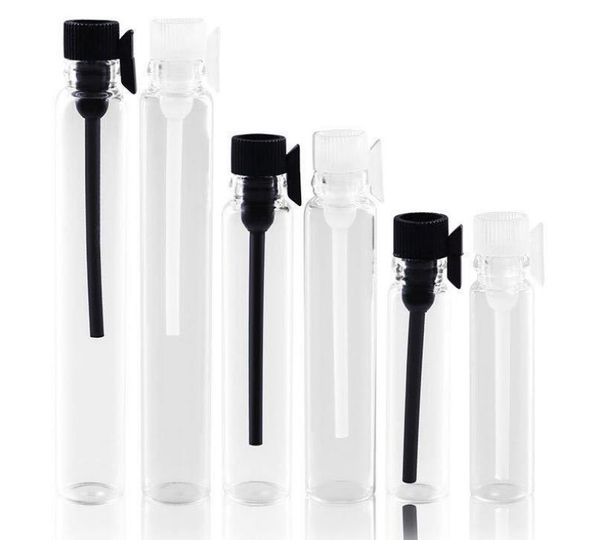 1ML 2ML 3ML Glass Perfume Essential Oil Vial Clear Mini Tube Travel Gram Size Cosmetic Empty Tester Bottle Transparent For Sample SN1788