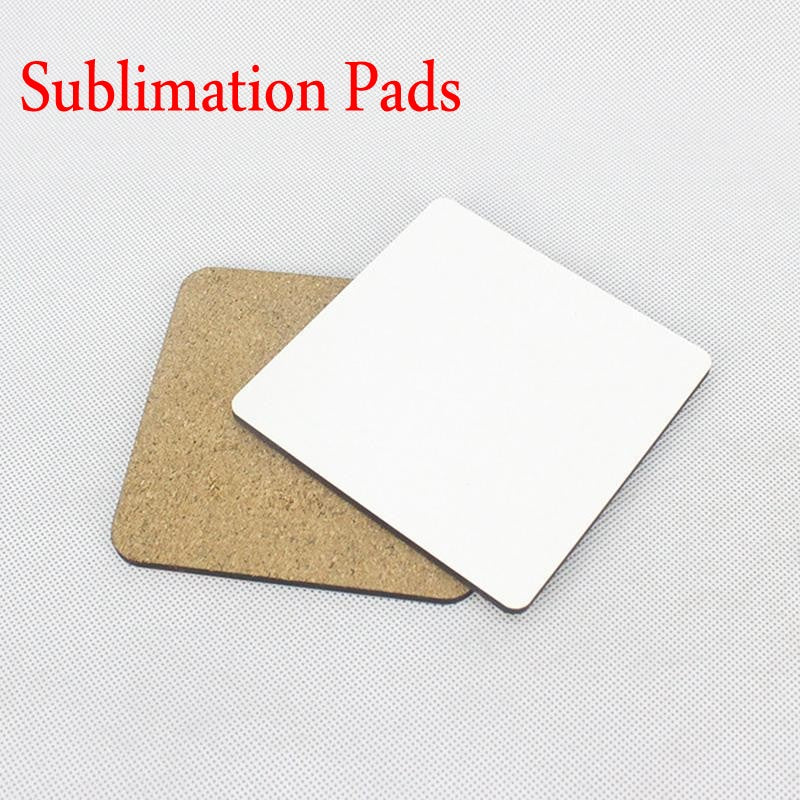 Sublimation MDF Coaster 100*100*4mm Desk Decoration DIY Cup Mat Customized Water Bottle Tray MDF Wooden Coffee Tumbler Mug Mat FY4363