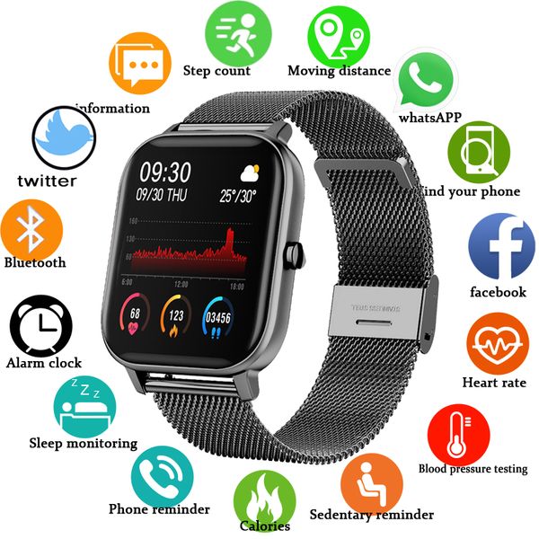 COLMI P8 1.4 inch Smart Watch Color Screen Men Full Touch Fiess Tracker Blood Pressure Clock Women Smartwatch for Xiaomi