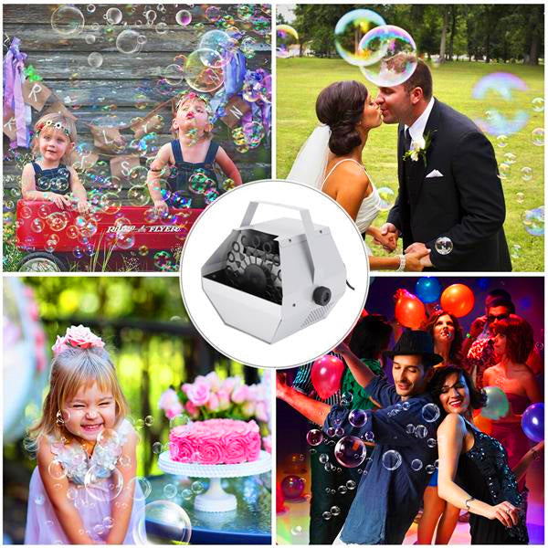 Discount 30W AC 110V Automatic Mini Bubble Maker Machine Auto Blower For Wedding-Bar-Party- Stage Show Silver