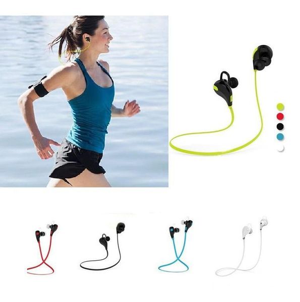 Portable Neckband Noise Cancelling Stereo Headset Sport In Ear Earphone Earbuds Microphone Running QY7 wireless bluetooth 4.1 headphones