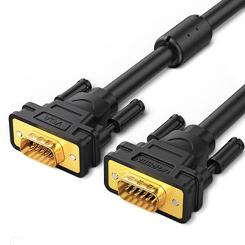 Computer monitor cable VGA line data transmission signal dual screen desktop with host and HD VJA projector laptop extended video line