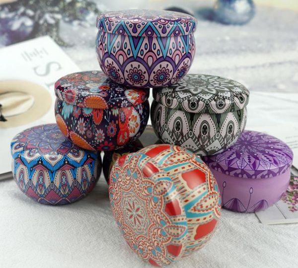 Candy Tins Metal Empty Round Metal Storage Tin Cans Jars Containers Travel Storage Tins for Candy Cookie Lip DIY Candles SN4948