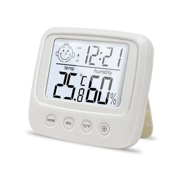 Digital LCD Thermometer Hygrometer Indoor Alarm Clock Electronic Temperature Humidity Meter Monitor Mini Weather Station